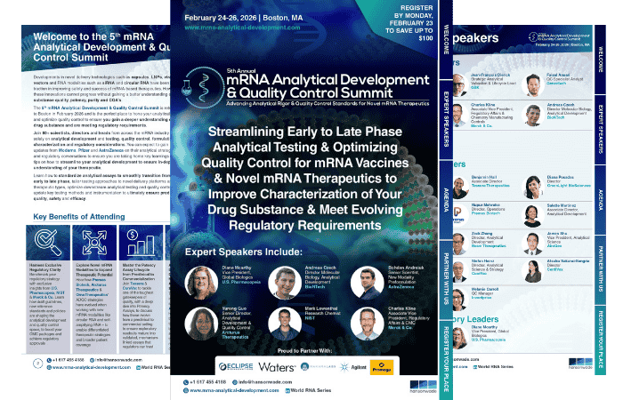 5th Annual Advancing Analytical Rigor & Quality Control Standards for Novel mRNA Therapeutics mRNA Analytical Development & Quality Control Summit